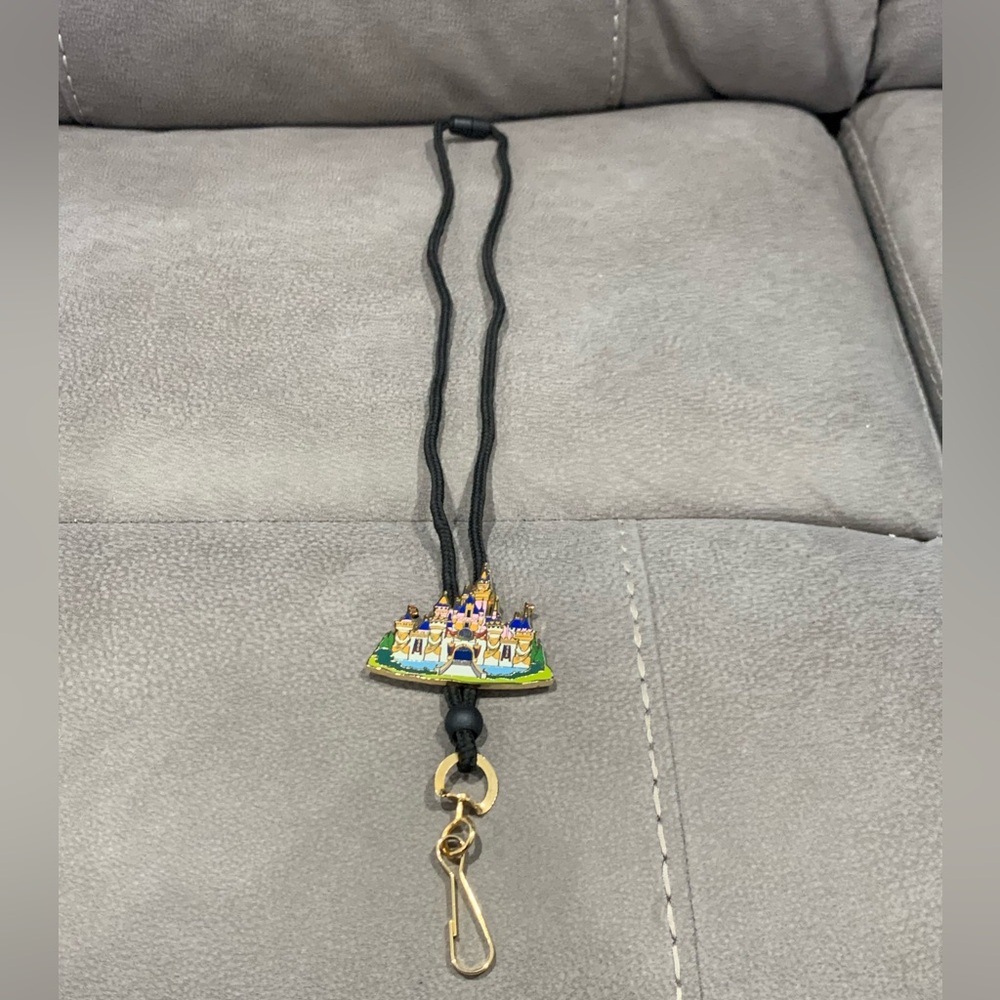 Disneyland castle lanyard - gently used